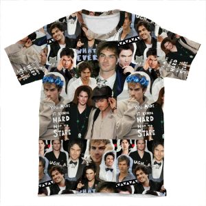 Damon Salvatore Collage AOP T-shirt Tee