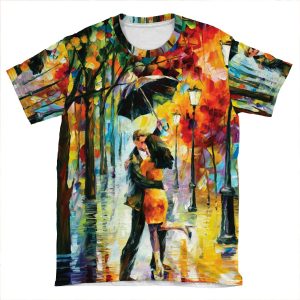 Dance Under The Rain - Leonid Afremov AOP T-shirt Tee