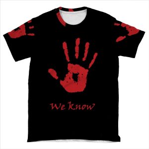 Dark Brotherhood 'We Know' (Alt ) AOP T-shirt Tee