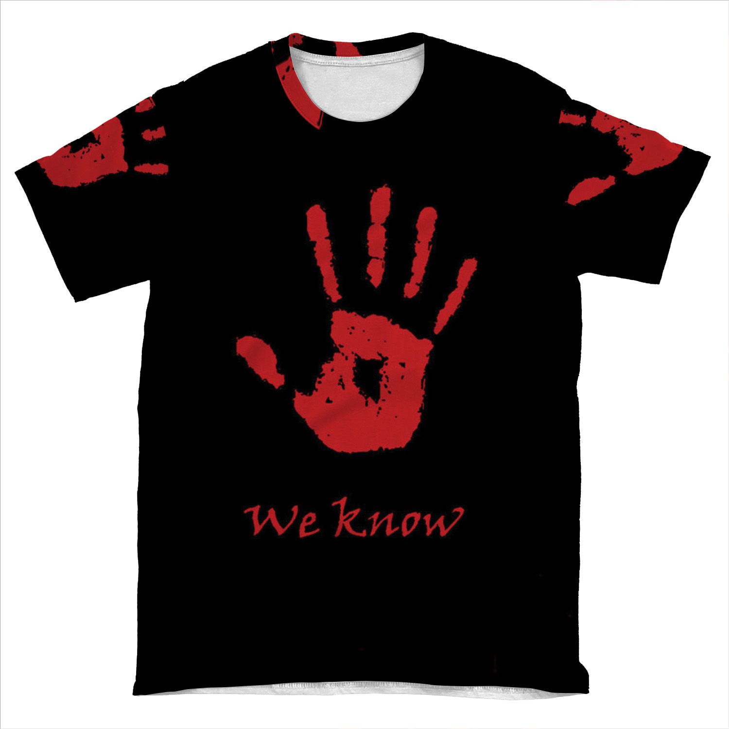 Dark Brotherhood 'We Know' (Alt ) AOP T-shirt Tee