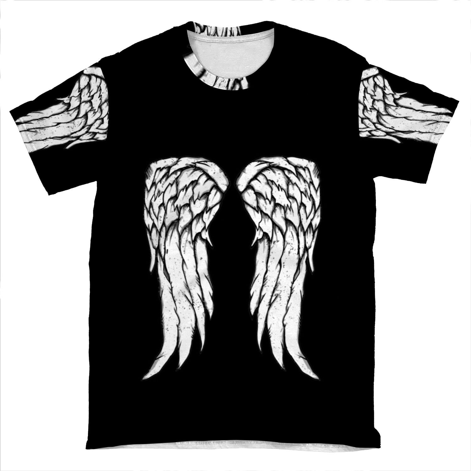 Daryl Dixon Wings - Zombie AOP T-shirt Tee