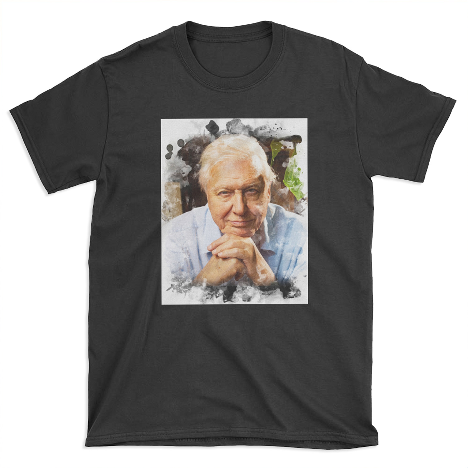 David Attenborough Watercolour T-shirt Tee