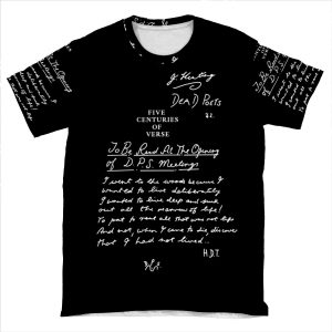 Dead Poets Society Five Centuries Of Verse Black AOP T-shirt Tee