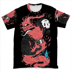 Death Of The Fire Demon AOP T-shirt Tee