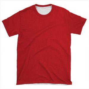 Deep Plain Red Background AOP T-shirt Tee