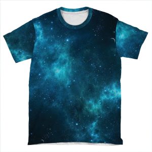 Deep Space Galaxy Blue AOP T-shirt Tee