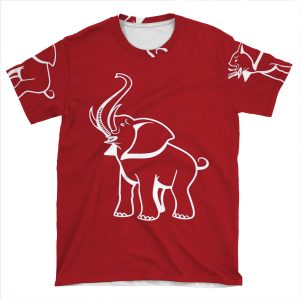 Delta Elephant Sigma Red Theta 2 AOP T-shirt Tee