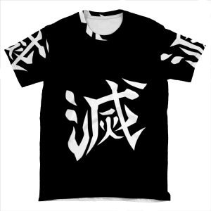 Demon Slayer Corps Destroy Design (Front) AOP T-shirt Tee