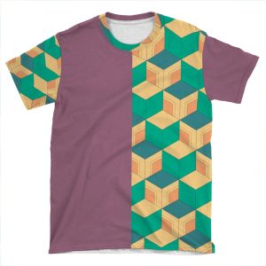 Demon Slayer Tomioka Giyuu Haori Pattern (1) AOP T-shirt Tee