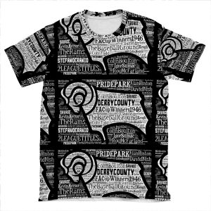 Derby County Club Crest AOP T-shirt Tee
