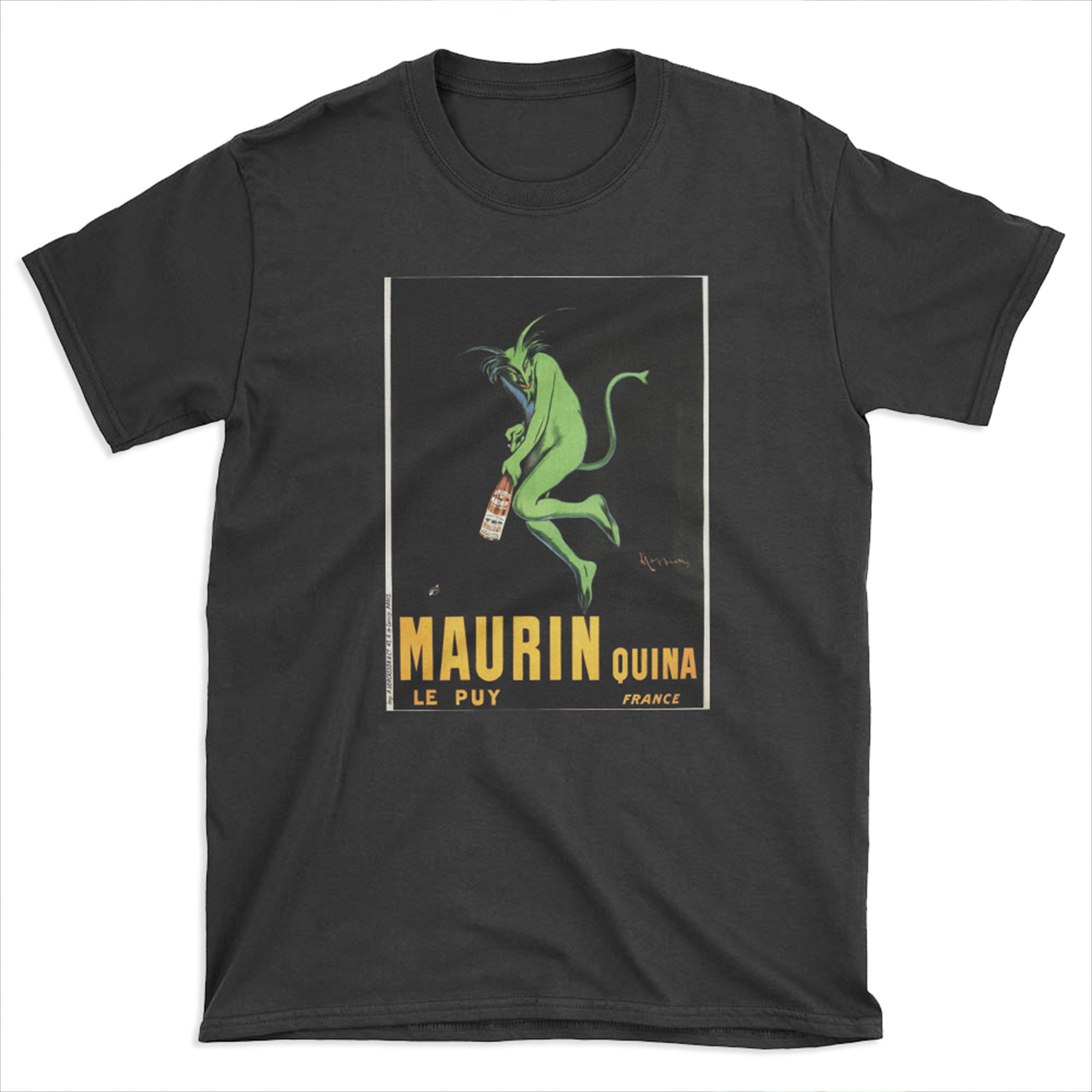 Devil MAURIN QUINA Liquor Absinthe Art Deco France Leonetto Cappiello T-shirt Tee
