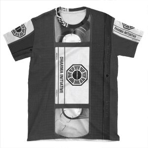 Dharma Initiative Vhs - Orientation Tape (Lost) AOP T-shirt Tee