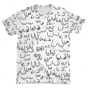Different Sorts Of Boobs Pattern AOP T-shirt Tee