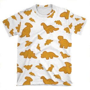 Dino Chicken Nuggets AOP T-shirt Tee