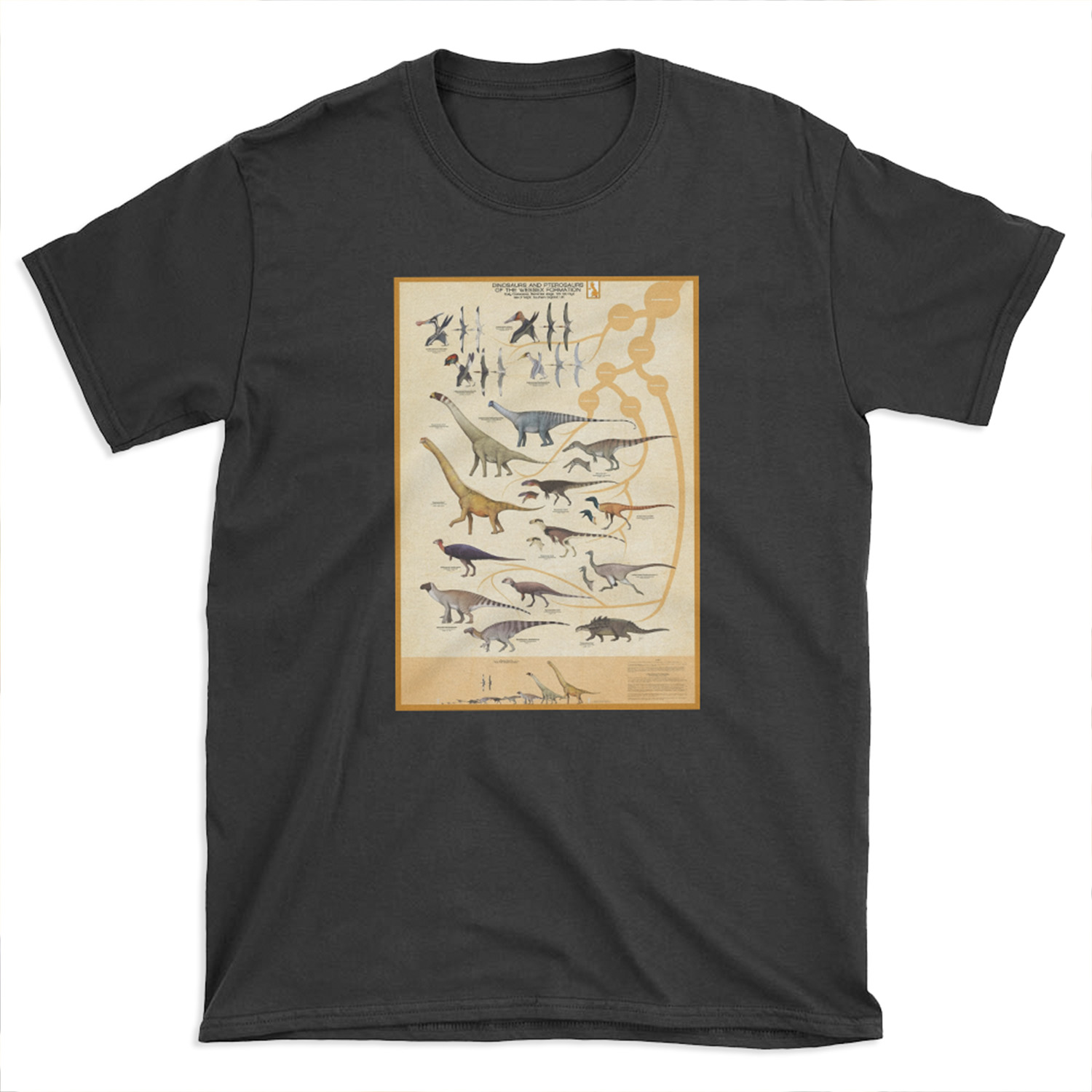 Dinosaurs and Pterosaurs of the Wessex Formation, England T-shirt Tee