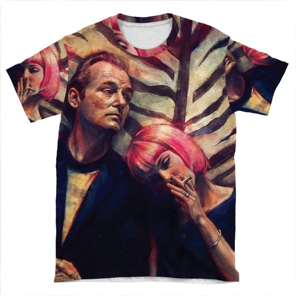 Distorted Lost In Translation Print AOP T-shirt Tee