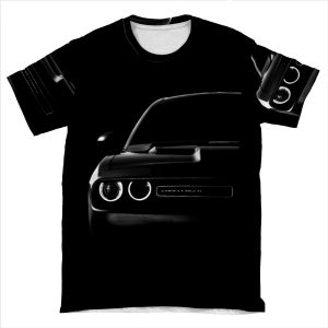 Dodge Challenger 2015, Black Shirt AOP T-shirt Tee