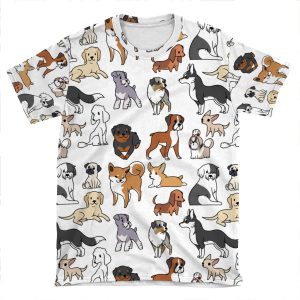 Dogs AOP T-shirt Tee