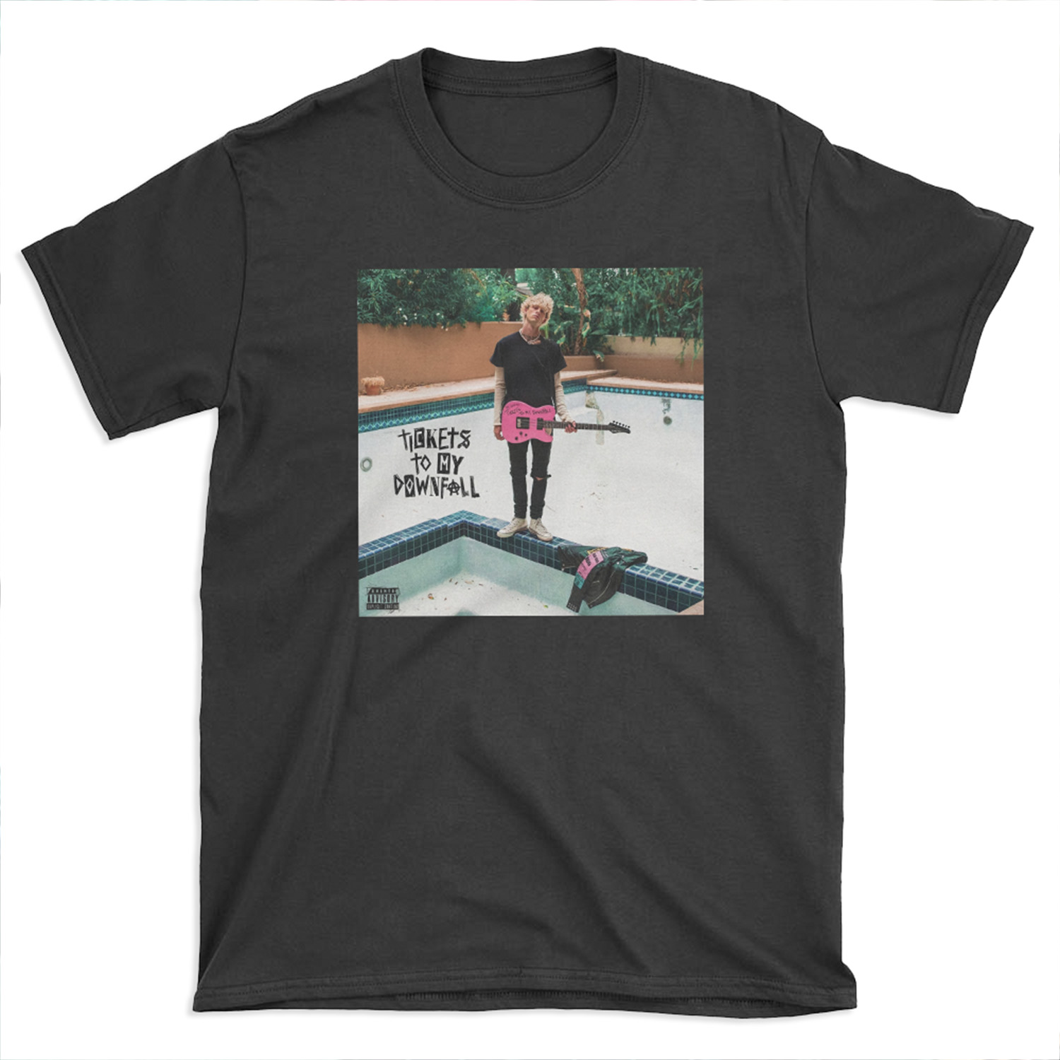 downfoll kellys pink guitar T-shirt Tee