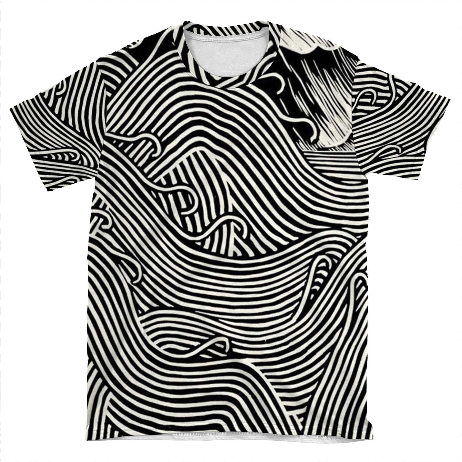 Downwood Waves AOP T-shirt Tee