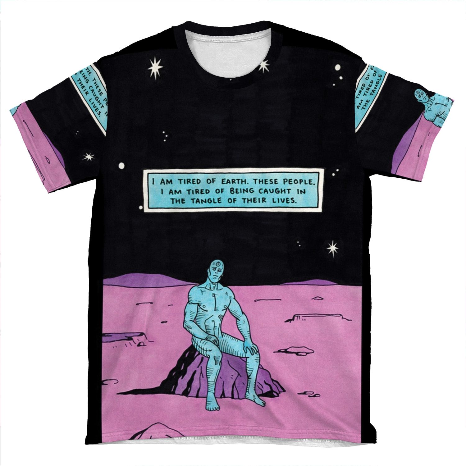 Dr Manhattan I'M Tired AOP T-shirt Tee