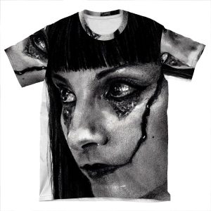 Drawing Of Najwa Nimri AOP T-shirt Tee