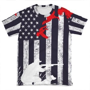 Duck Hunting Flag AOP T-shirt Tee