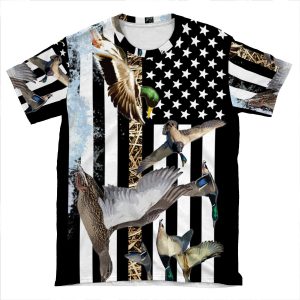Ducks Flying (Camouflage) AOP T-shirt Tee