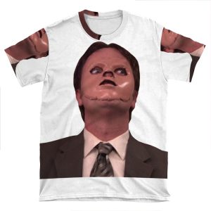 Dwight Schrute Cpr Mask Funny AOP T-shirt Tee