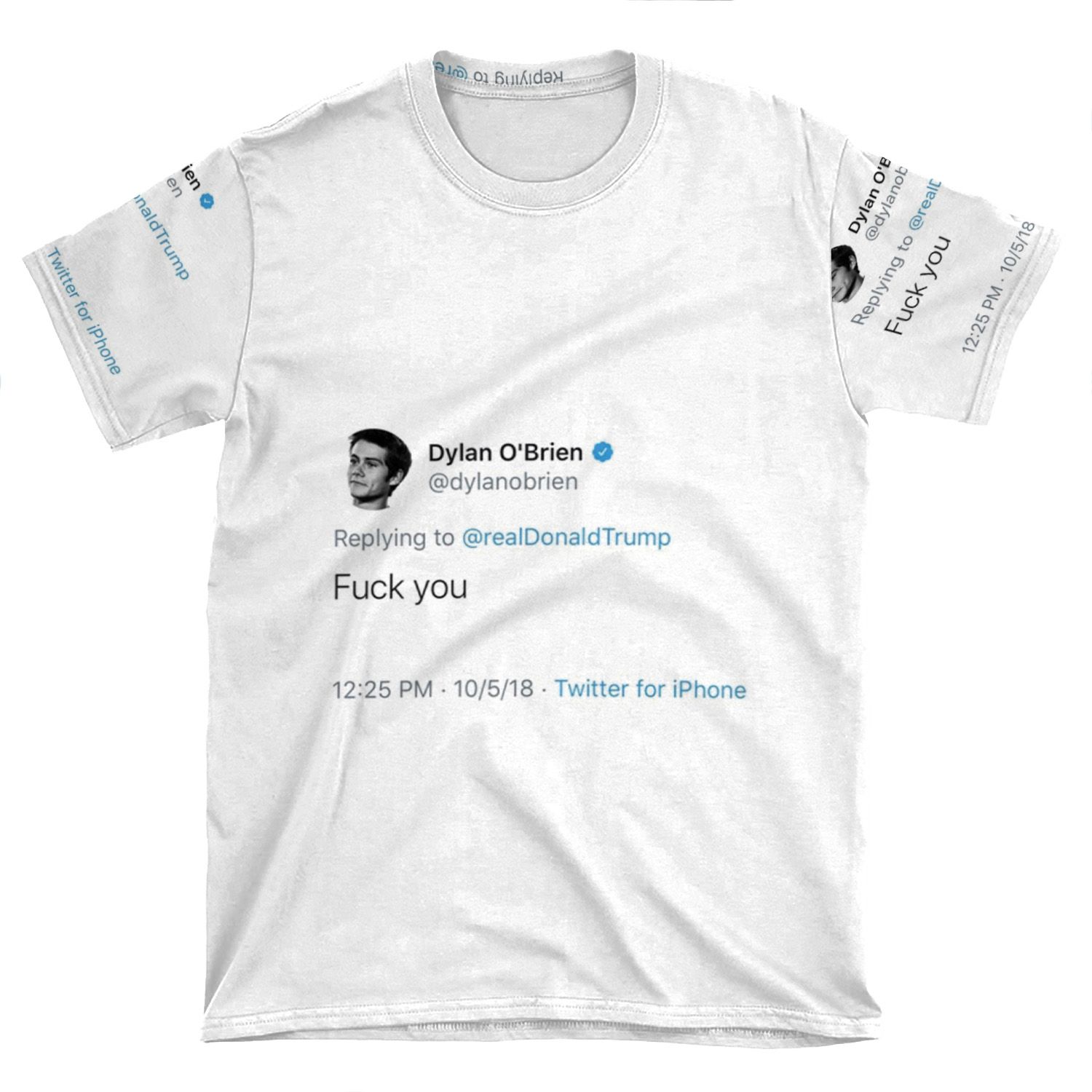 Dylan O'brien Trump Hate Tweet AOP T-shirt Tee