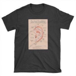Ear Piercing Chart T-shirt Tee