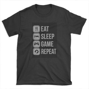 Eat Sleep Game Repeat T-shirt Tee