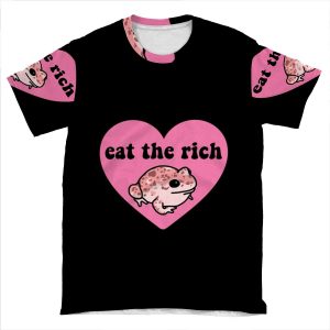Eat The Rich Frog AOP T-shirt Tee