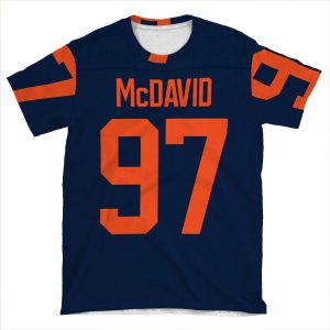 Edmonton Oilers Connor Mcdavid Alternate Jersey Back Phone AOP T-shirt Tee