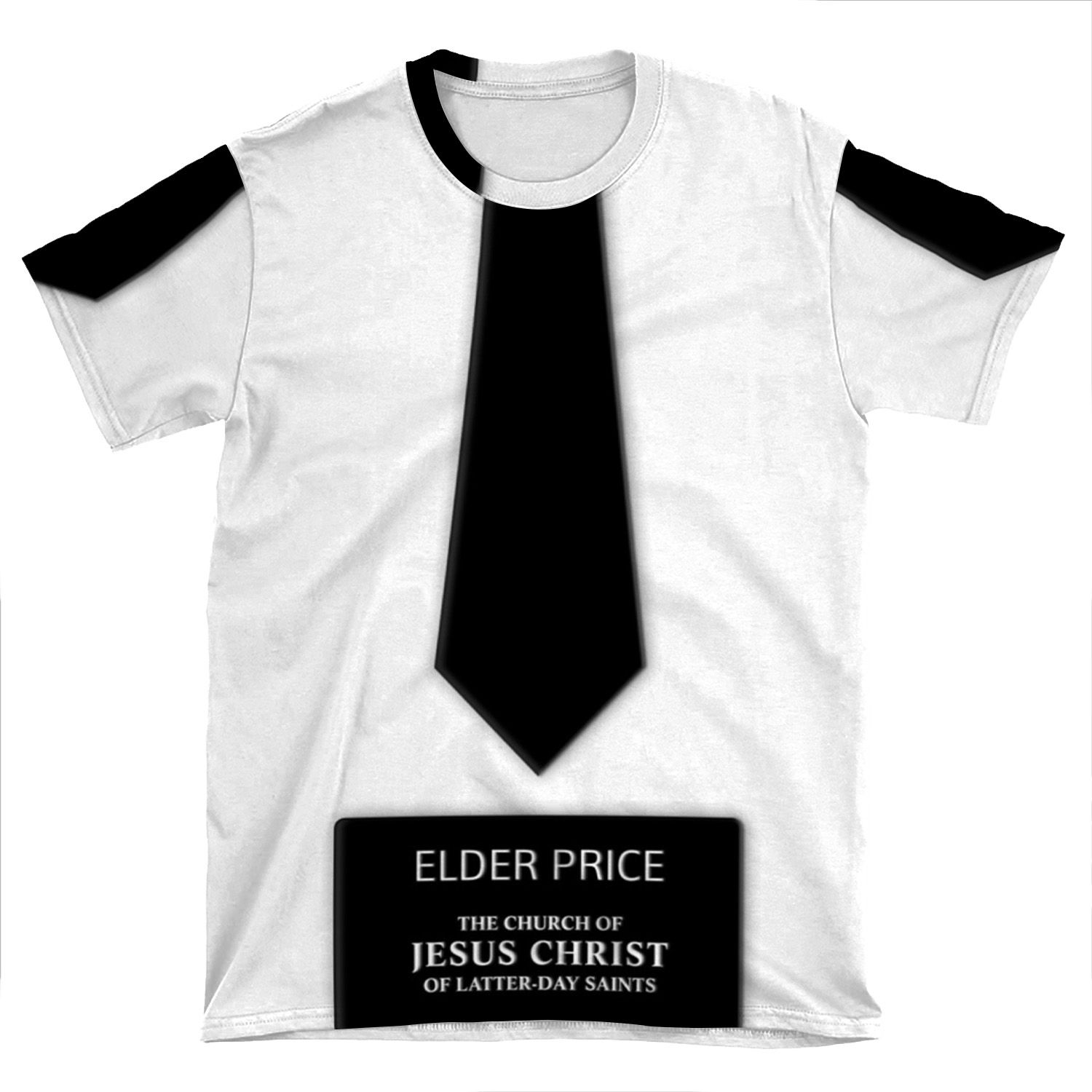Elder Price Tie Name Tag AOP T-shirt Tee