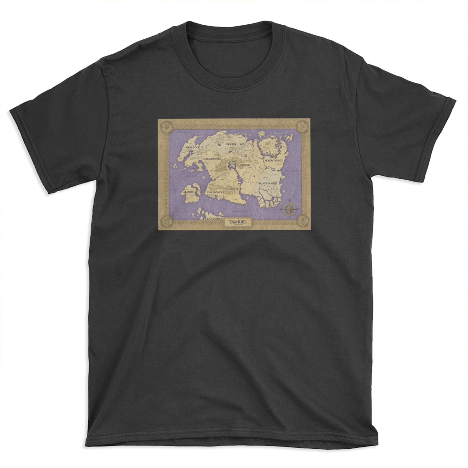 Elder Scrolls map - Tamriel T-shirt Tee