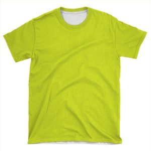 Electric Vibrant Lime Solid Color AOP T-shirt Tee