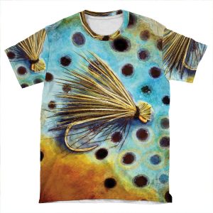Elk Caddis Wild Brown Trout AOP T-shirt Tee