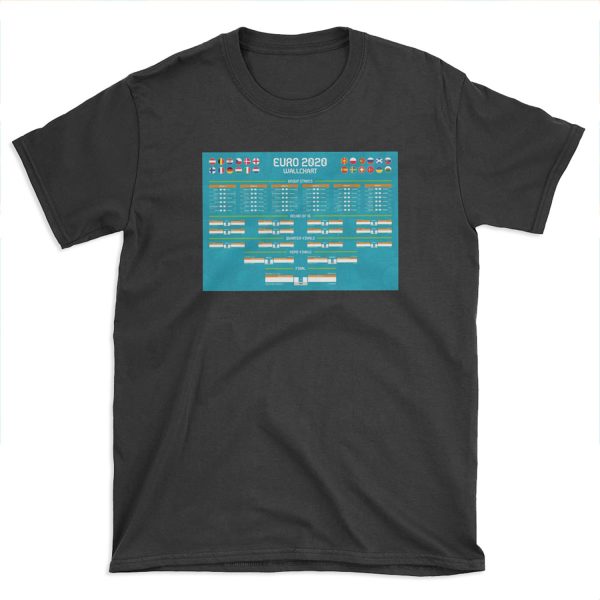 Euro 2020 Match Tracker Wallchart (UK times) T-shirt Tee