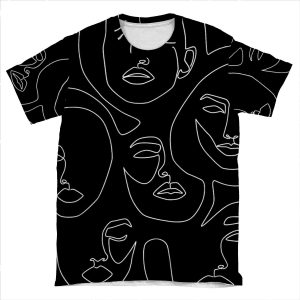 Faces In Dark AOP T-shirt Tee