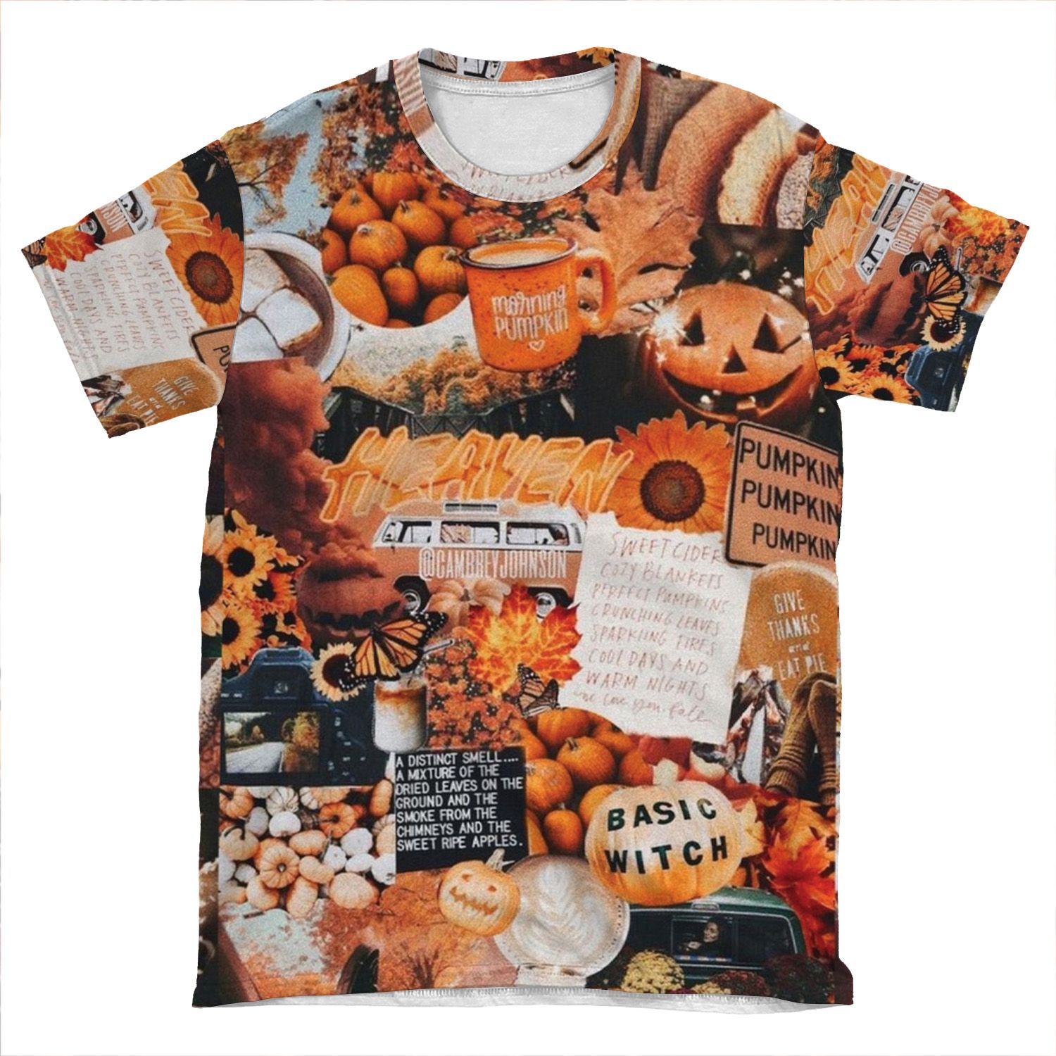 Fall Aesthetic Collage AOP T-shirt Tee