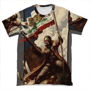 Fallout Ncr Ranger Flag Fan Art Poster AOP T-shirt Tee