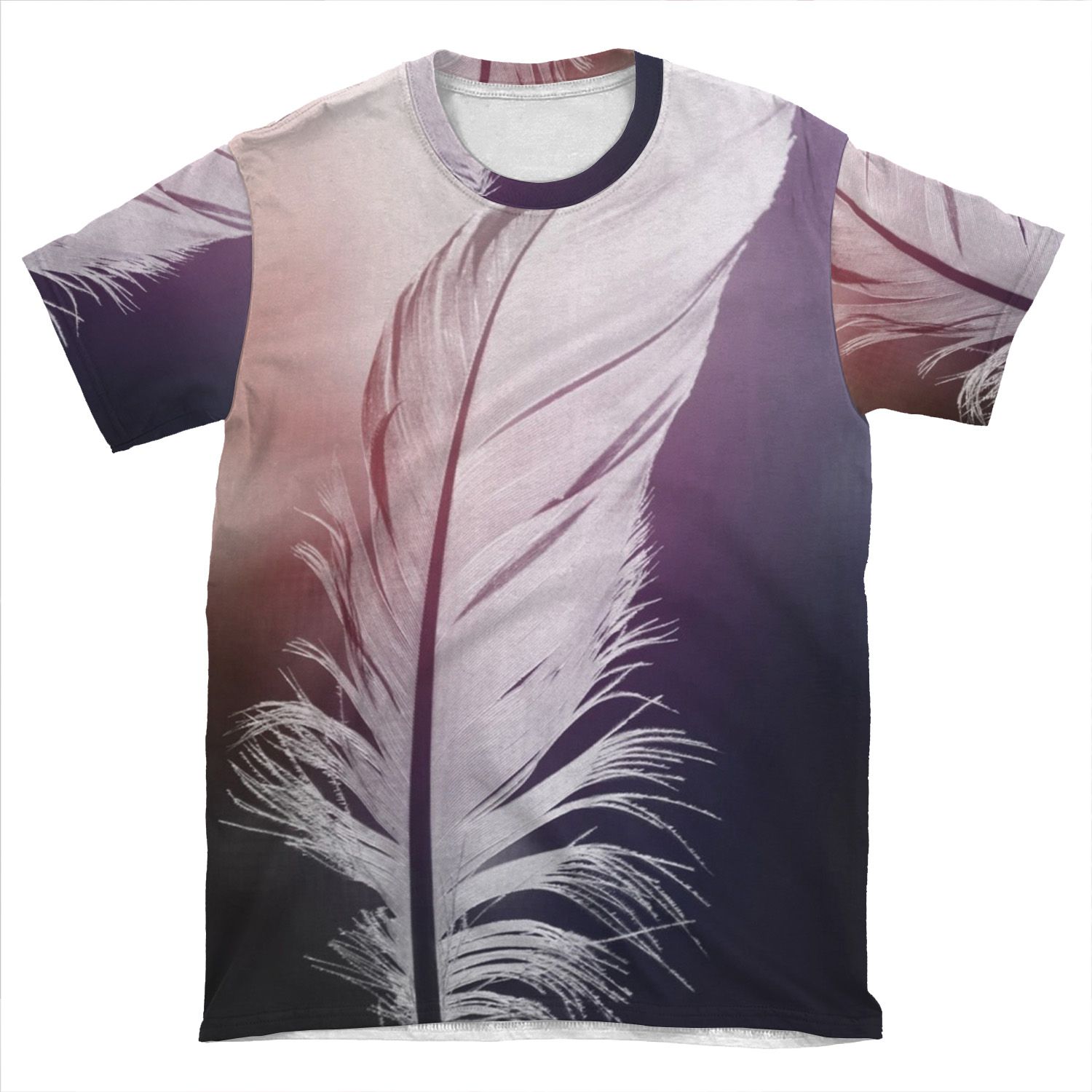 Feather In Pastel Tones AOP T-shirt Tee