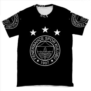 Fenerbahce Black AOP T-shirt Tee