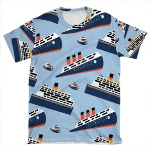 Ferry Boat Scrub Cap AOP T-shirt Tee