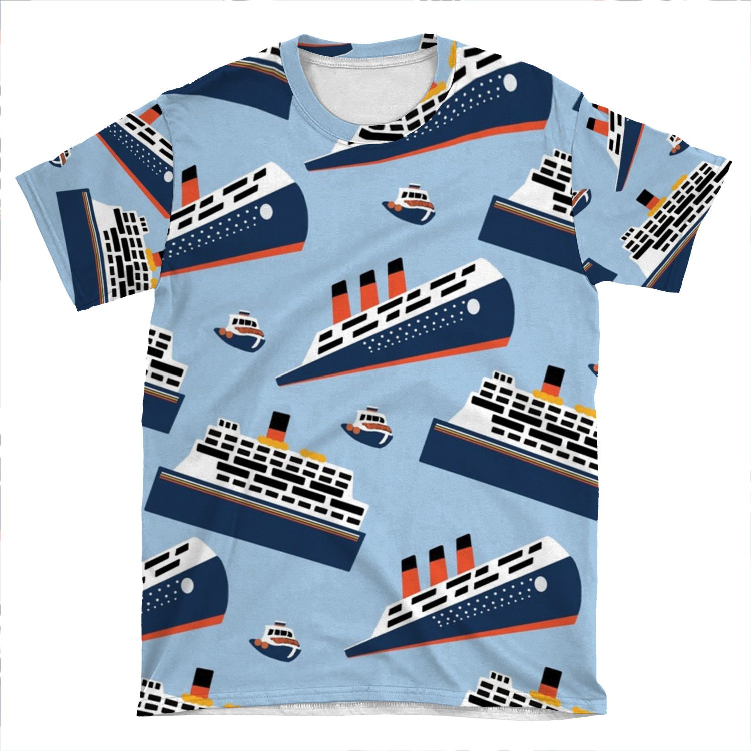 Ferry Boat Scrub Cap AOP T-shirt Tee