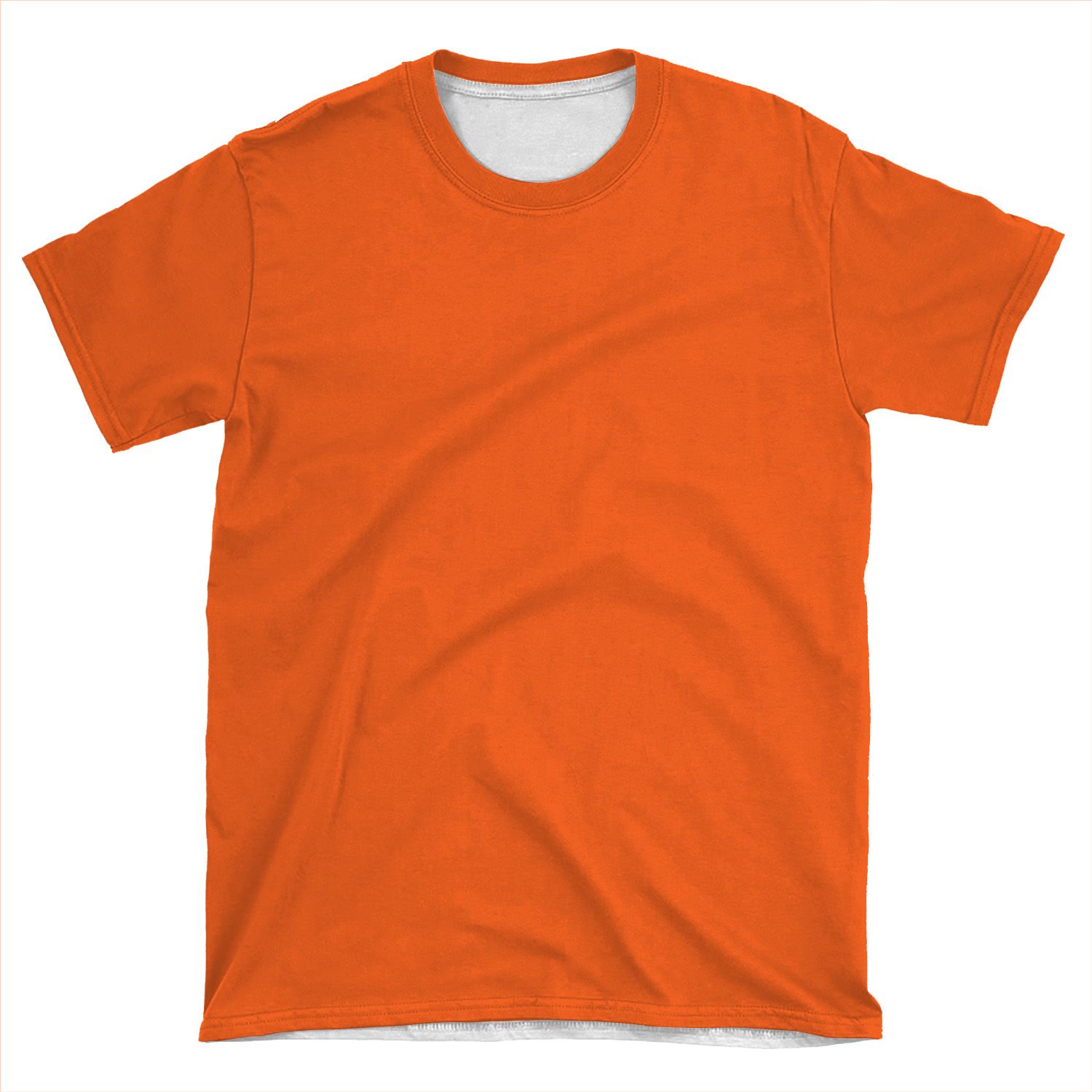Festive Orange Accent Solid Color Decor AOP T-shirt Tee