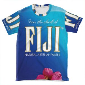 Fiji Water Bottle - Modern Design AOP T-shirt Tee