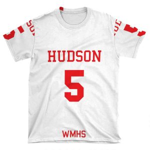 Finn Hudson Football Jersey (Away) AOP T-shirt Tee