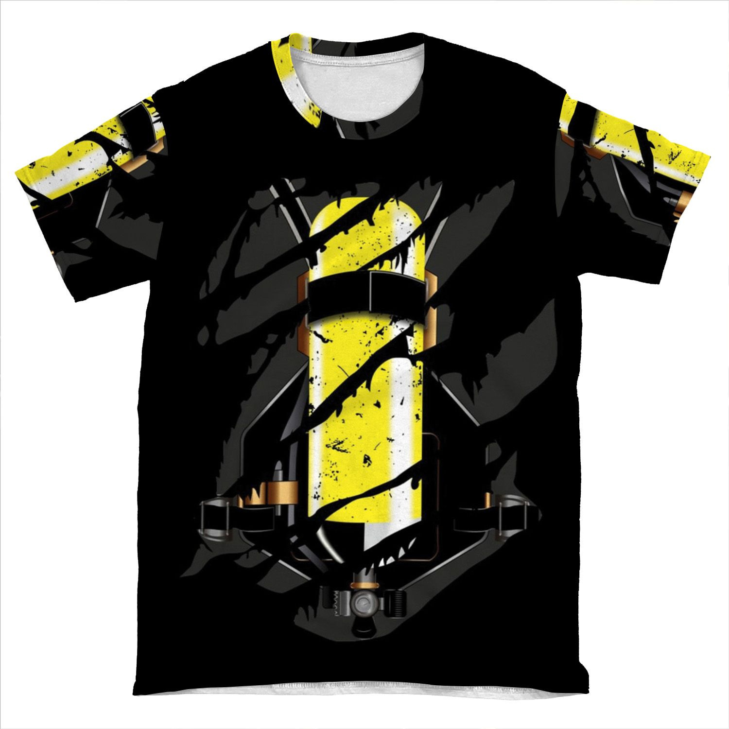 Firefighters Compressed Air Bottle - Cool Gift AOP T-shirt Tee